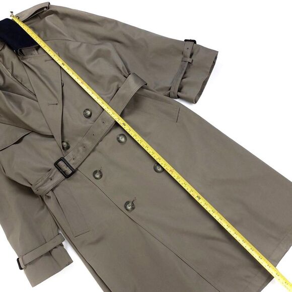 RALPH LAUREN Double Breasted Belted Trench Coat Wool Collar Old Money Preppy - Picture 4 of 13